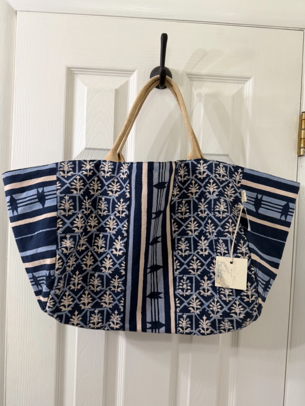 NWT Discontinued BELL by Alicia Bell Large Cotton Tote Bag